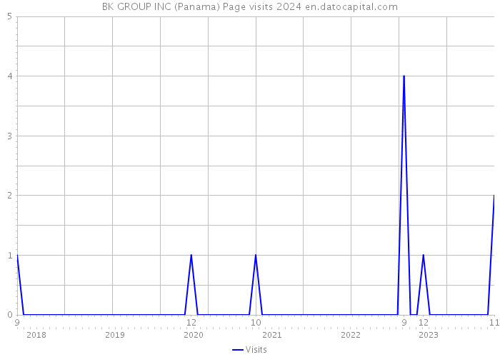 BK GROUP INC (Panama) Page visits 2024 