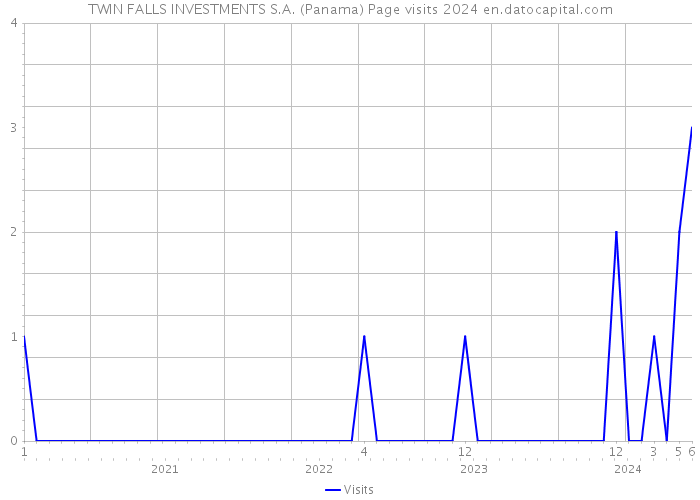 TWIN FALLS INVESTMENTS S.A. (Panama) Page visits 2024 