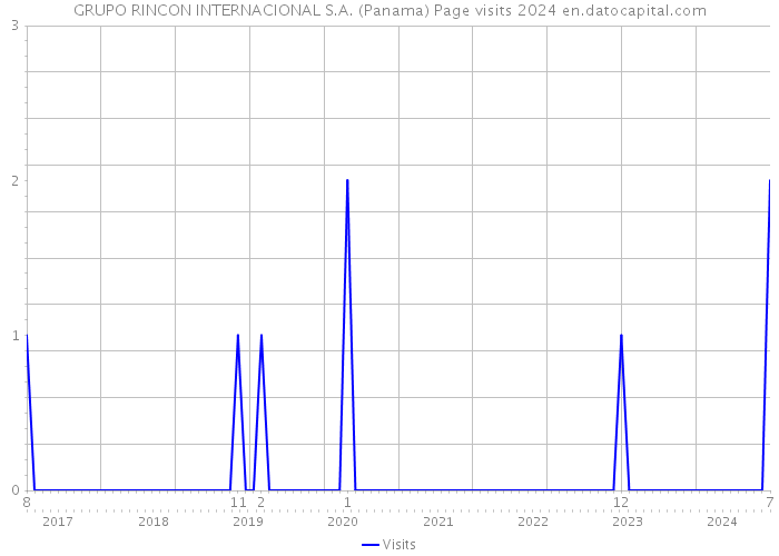 GRUPO RINCON INTERNACIONAL S.A. (Panama) Page visits 2024 