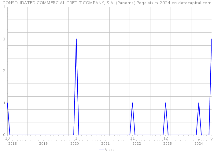 CONSOLIDATED COMMERCIAL CREDIT COMPANY, S.A. (Panama) Page visits 2024 