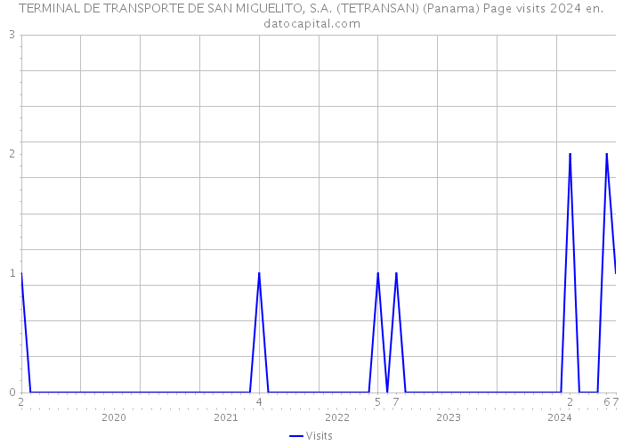 TERMINAL DE TRANSPORTE DE SAN MIGUELITO, S.A. (TETRANSAN) (Panama) Page visits 2024 