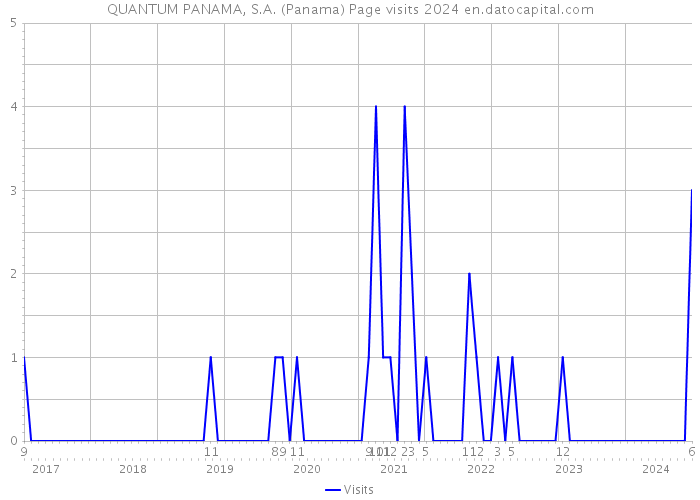 QUANTUM PANAMA, S.A. (Panama) Page visits 2024 
