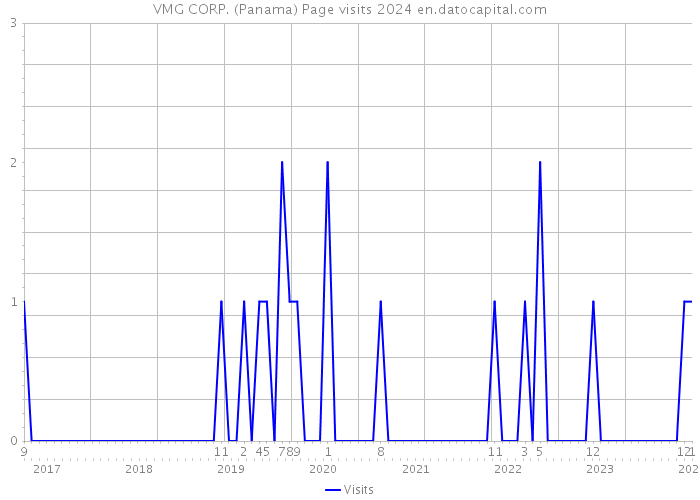 VMG CORP. (Panama) Page visits 2024 
