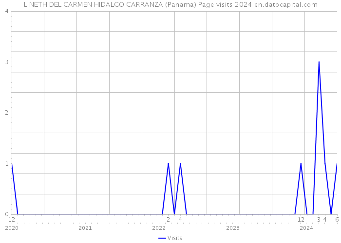 LINETH DEL CARMEN HIDALGO CARRANZA (Panama) Page visits 2024 
