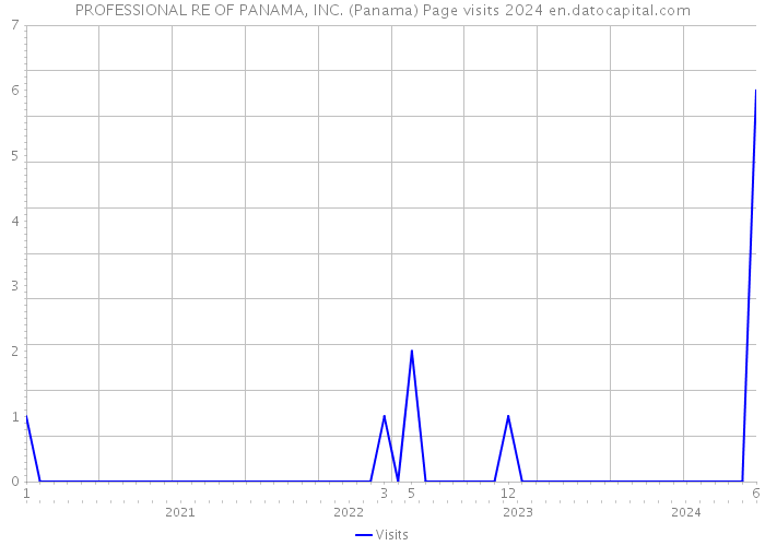 PROFESSIONAL RE OF PANAMA, INC. (Panama) Page visits 2024 