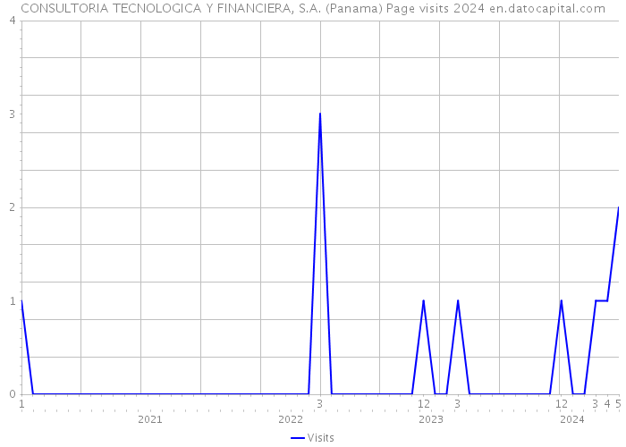 CONSULTORIA TECNOLOGICA Y FINANCIERA, S.A. (Panama) Page visits 2024 
