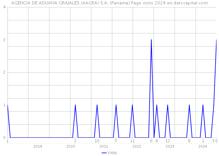 AGENCIA DE ADUANA GRAJALES (AAGRA) S.A. (Panama) Page visits 2024 