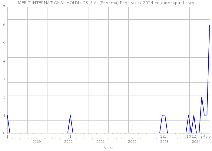 MERIT INTERNATIONAL HOLDINGS, S.A. (Panama) Page visits 2024 