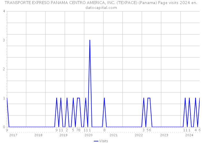 TRANSPORTE EXPRESO PANAMA CENTRO AMERICA, INC. (TEXPACE) (Panama) Page visits 2024 