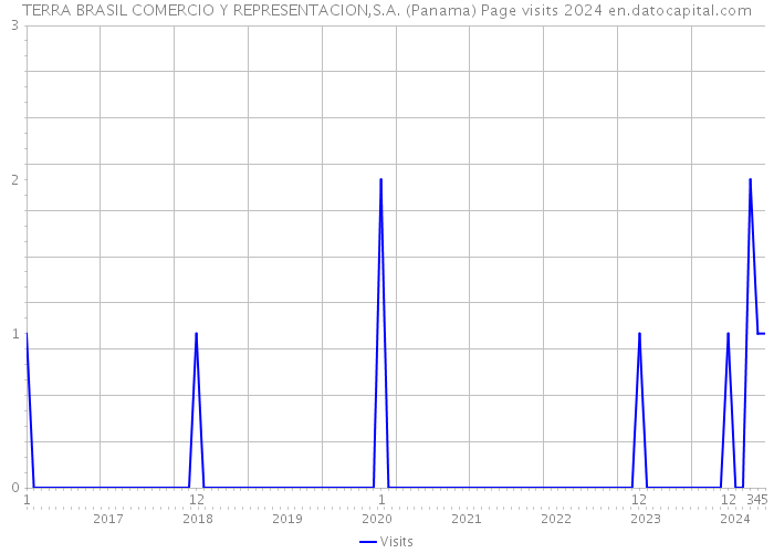 TERRA BRASIL COMERCIO Y REPRESENTACION,S.A. (Panama) Page visits 2024 