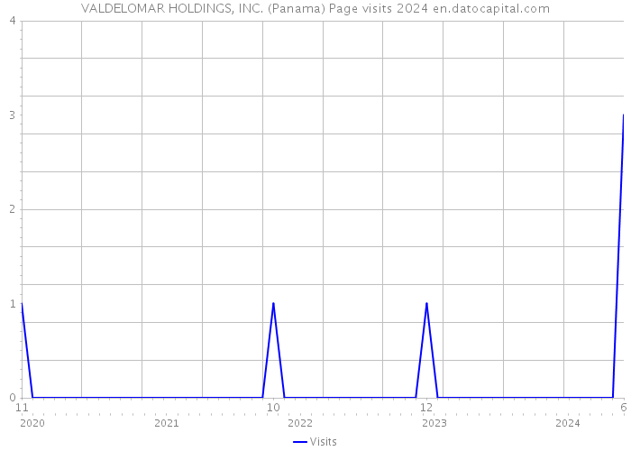 VALDELOMAR HOLDINGS, INC. (Panama) Page visits 2024 