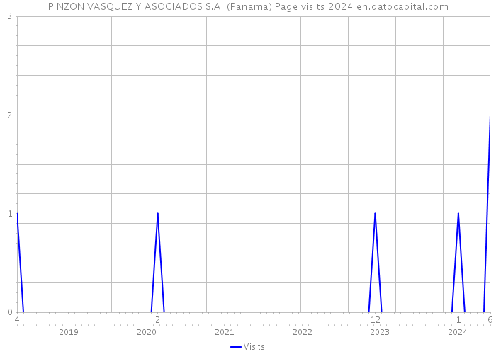 PINZON VASQUEZ Y ASOCIADOS S.A. (Panama) Page visits 2024 