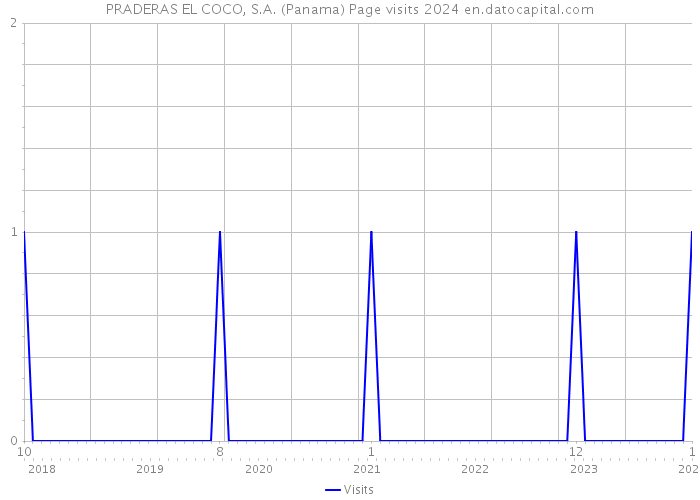 PRADERAS EL COCO, S.A. (Panama) Page visits 2024 