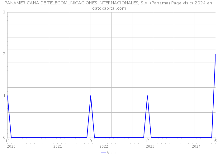 PANAMERICANA DE TELECOMUNICACIONES INTERNACIONALES, S.A. (Panama) Page visits 2024 