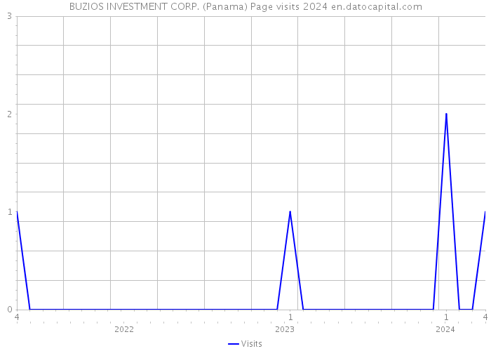BUZIOS INVESTMENT CORP. (Panama) Page visits 2024 