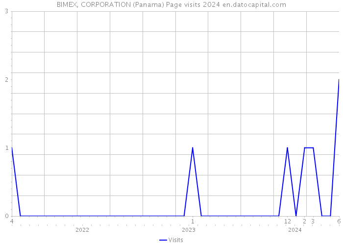 BIMEX, CORPORATION (Panama) Page visits 2024 