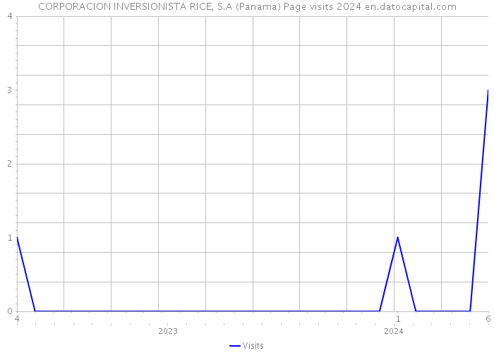 CORPORACION INVERSIONISTA RICE, S.A (Panama) Page visits 2024 