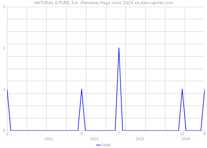 NATURAL & PURE, S.A. (Panama) Page visits 2024 