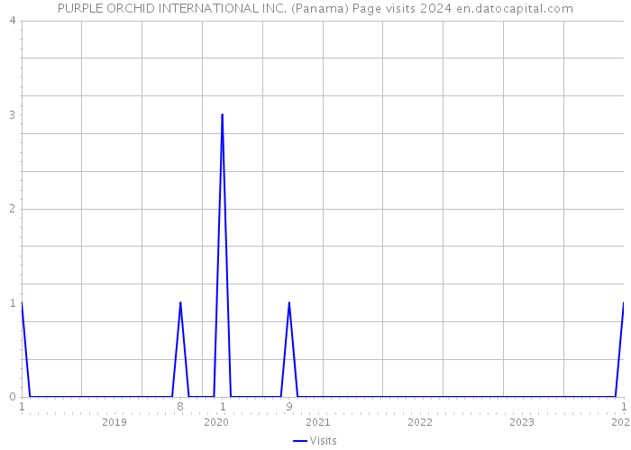 PURPLE ORCHID INTERNATIONAL INC. (Panama) Page visits 2024 