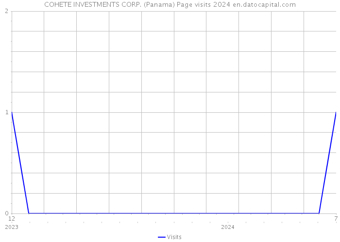 COHETE INVESTMENTS CORP. (Panama) Page visits 2024 