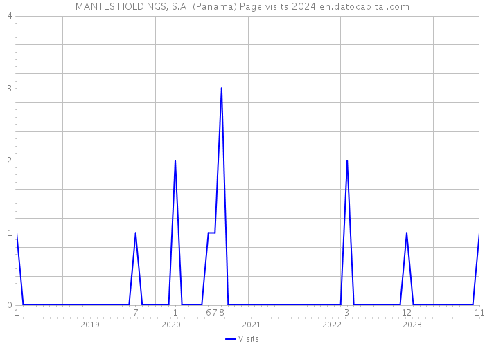 MANTES HOLDINGS, S.A. (Panama) Page visits 2024 