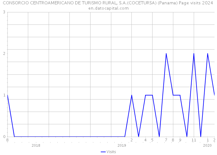 CONSORCIO CENTROAMERICANO DE TURISMO RURAL, S.A.(COCETURSA) (Panama) Page visits 2024 