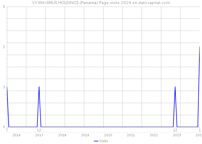 VX MAXIMUS HOLDINGS (Panama) Page visits 2024 