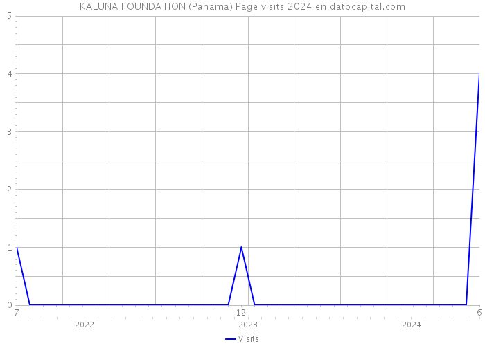 KALUNA FOUNDATION (Panama) Page visits 2024 