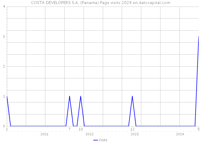 COSTA DEVELOPERS S.A. (Panama) Page visits 2024 