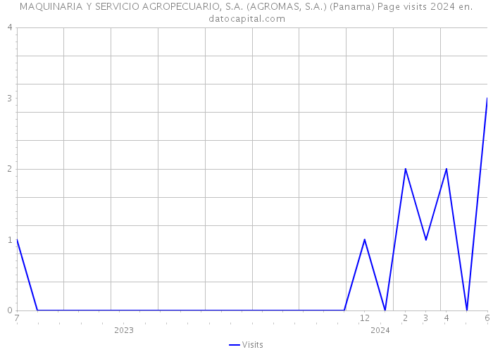 MAQUINARIA Y SERVICIO AGROPECUARIO, S.A. (AGROMAS, S.A.) (Panama) Page visits 2024 