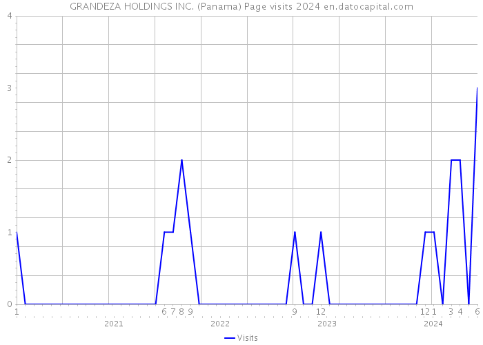 GRANDEZA HOLDINGS INC. (Panama) Page visits 2024 