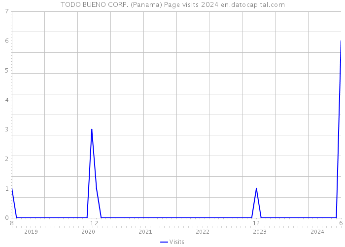 TODO BUENO CORP. (Panama) Page visits 2024 