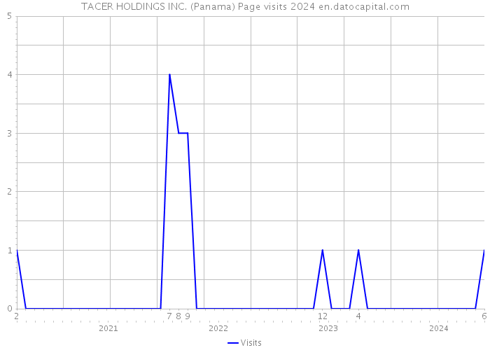 TACER HOLDINGS INC. (Panama) Page visits 2024 
