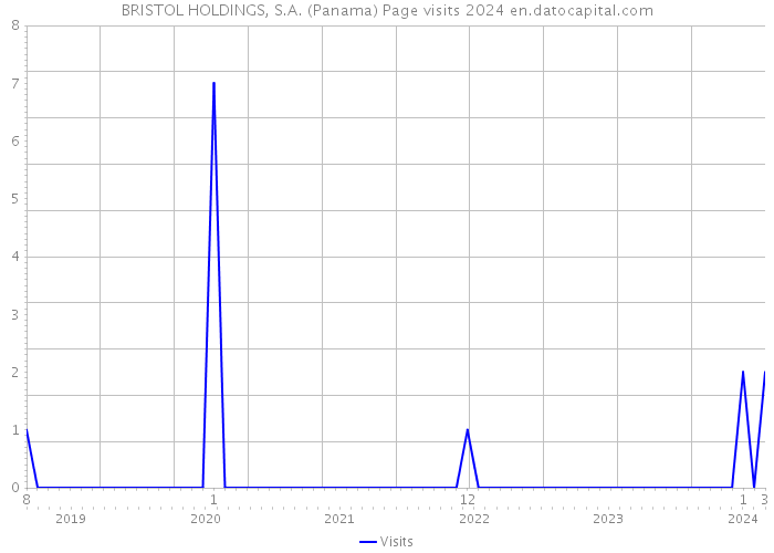 BRISTOL HOLDINGS, S.A. (Panama) Page visits 2024 