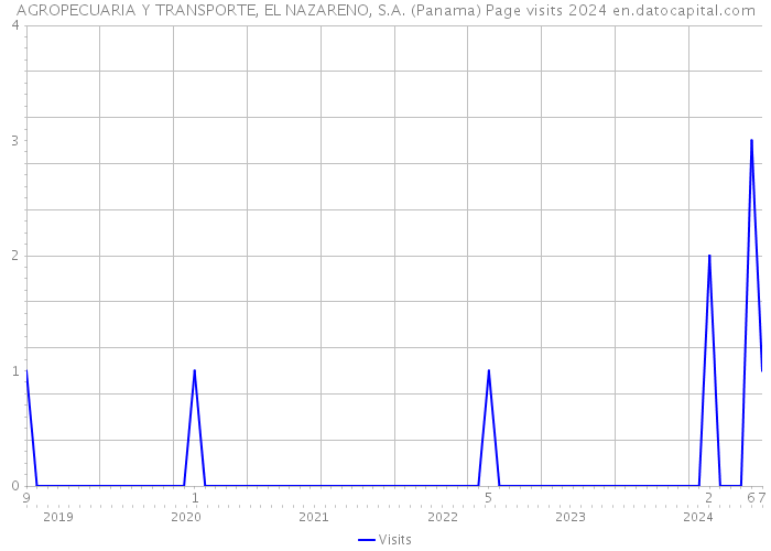 AGROPECUARIA Y TRANSPORTE, EL NAZARENO, S.A. (Panama) Page visits 2024 