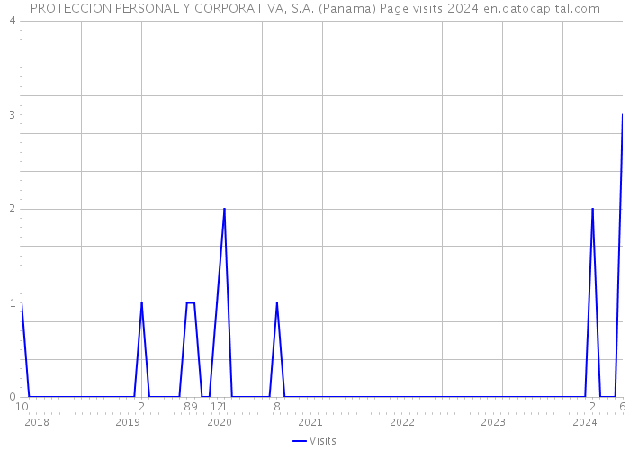 PROTECCION PERSONAL Y CORPORATIVA, S.A. (Panama) Page visits 2024 