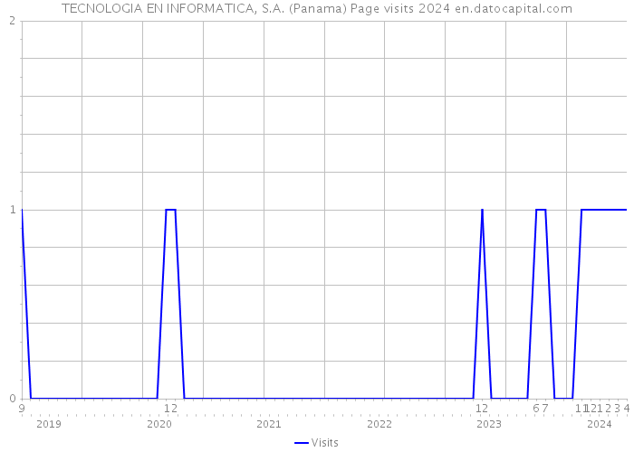 TECNOLOGIA EN INFORMATICA, S.A. (Panama) Page visits 2024 