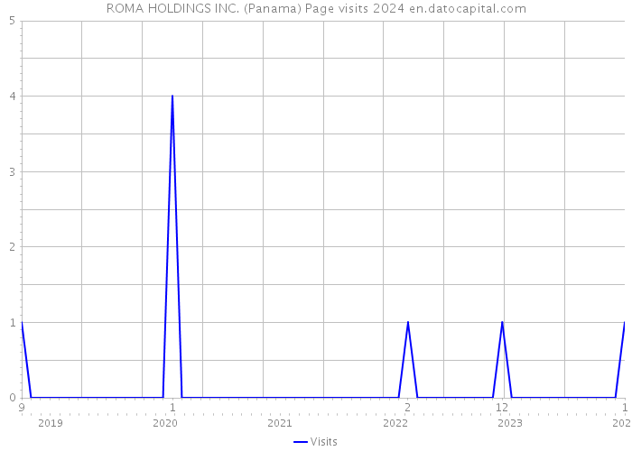 ROMA HOLDINGS INC. (Panama) Page visits 2024 