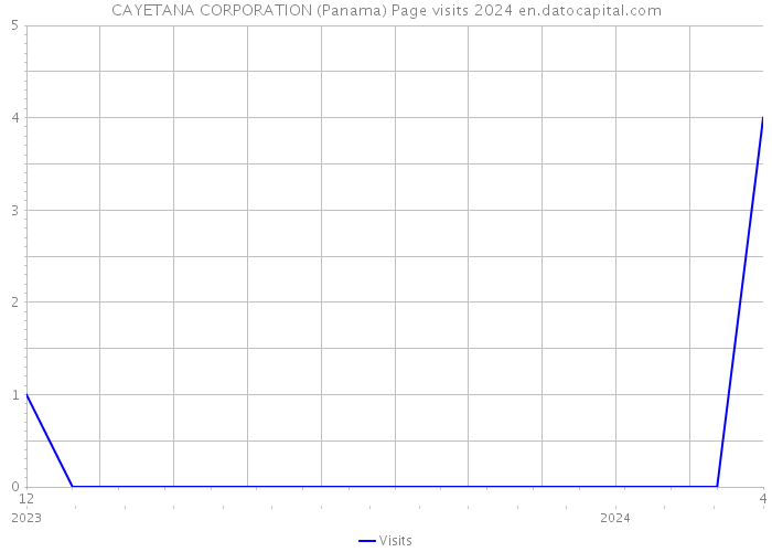 CAYETANA CORPORATION (Panama) Page visits 2024 