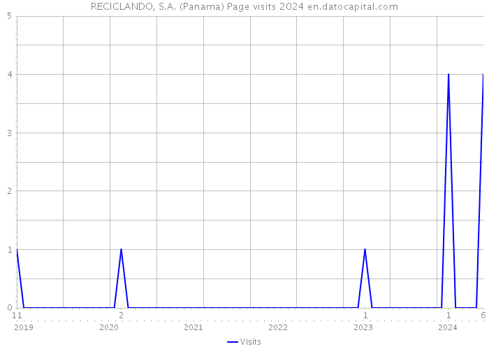 RECICLANDO, S.A. (Panama) Page visits 2024 