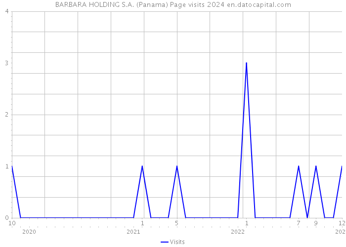 BARBARA HOLDING S.A. (Panama) Page visits 2024 