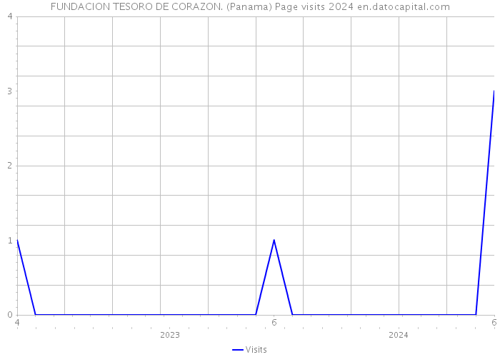 FUNDACION TESORO DE CORAZON. (Panama) Page visits 2024 