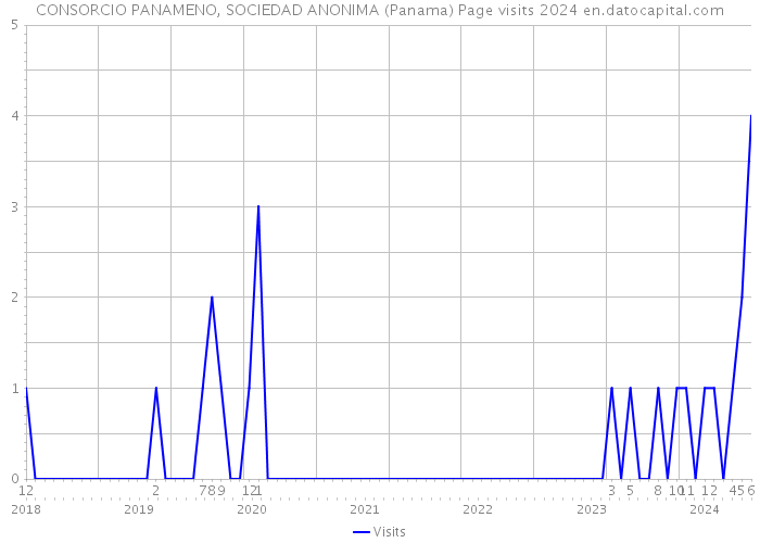 CONSORCIO PANAMENO, SOCIEDAD ANONIMA (Panama) Page visits 2024 
