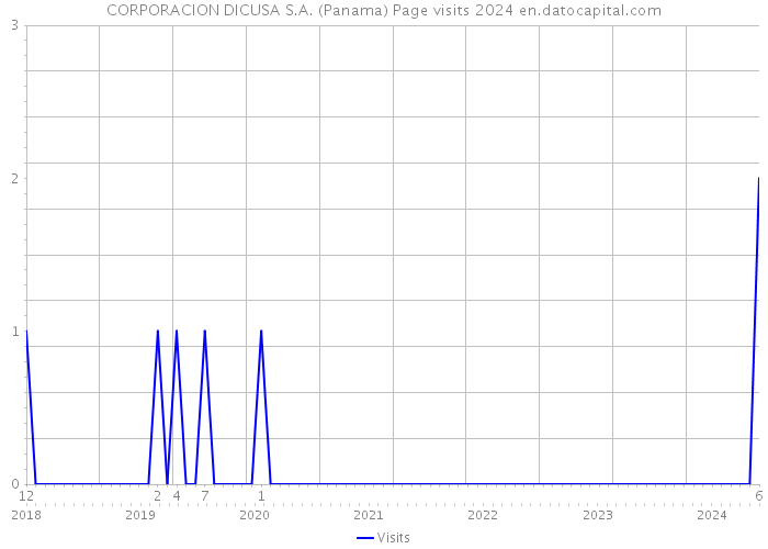 CORPORACION DICUSA S.A. (Panama) Page visits 2024 