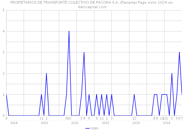 PROPIETARIOS DE TRANSPORTE COLECTIVO DE PACORA S.A. (Panama) Page visits 2024 