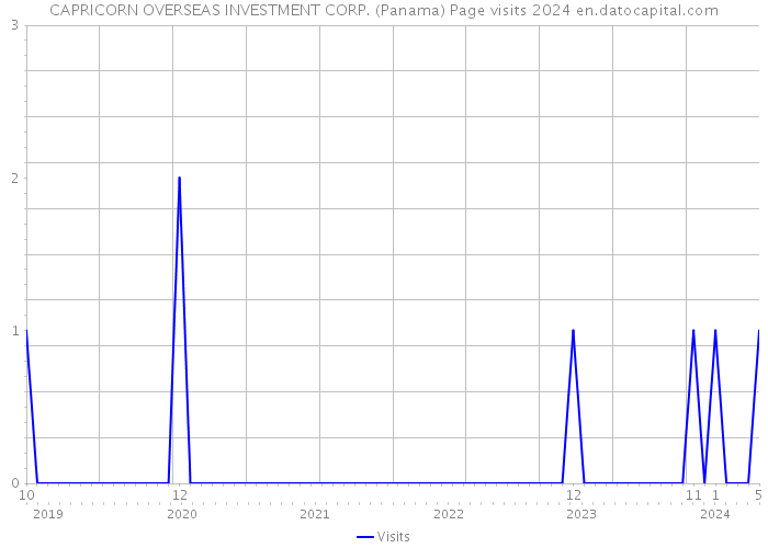 CAPRICORN OVERSEAS INVESTMENT CORP. (Panama) Page visits 2024 