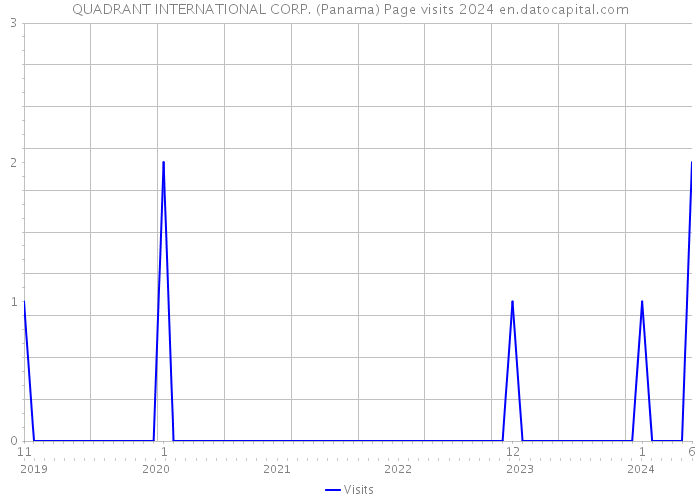 QUADRANT INTERNATIONAL CORP. (Panama) Page visits 2024 