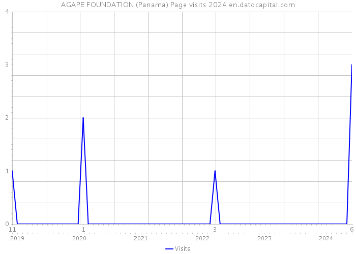 AGAPE FOUNDATION (Panama) Page visits 2024 
