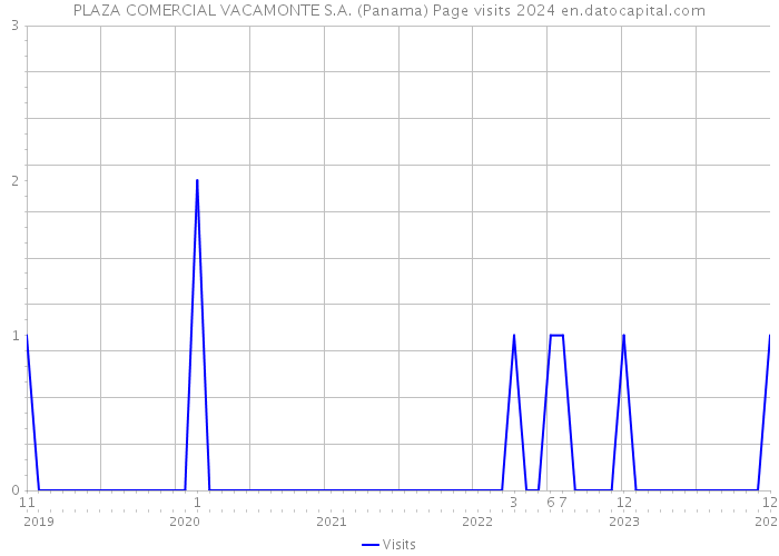 PLAZA COMERCIAL VACAMONTE S.A. (Panama) Page visits 2024 