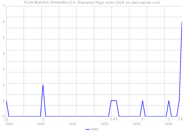 FLOR BLANCA (PANAMA),S.A. (Panama) Page visits 2024 